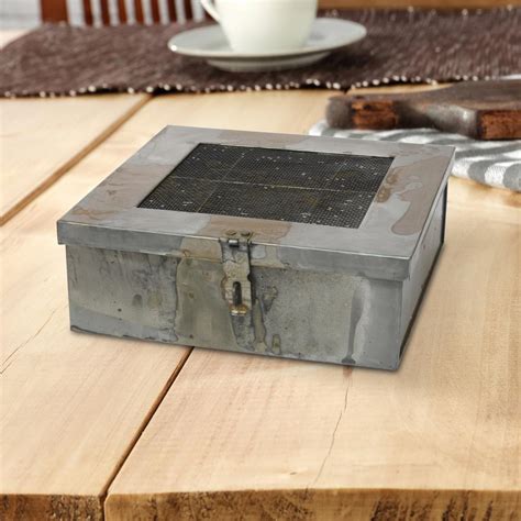 6x 4 metal box with hinged lids|decorative metal box with lid.